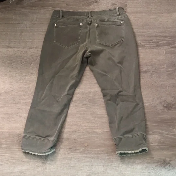 J. Jill Gray Authentic For Cropped Raw Hem Pants Size 8 Petite - Picture 8 of 10